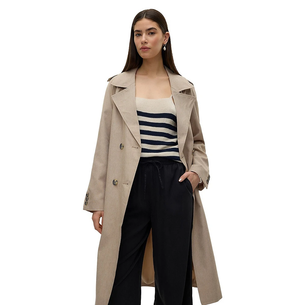 Siri Double-Breasted Trench Coat