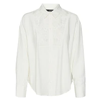 Gigi Lace-Detailed Poplin Shirt