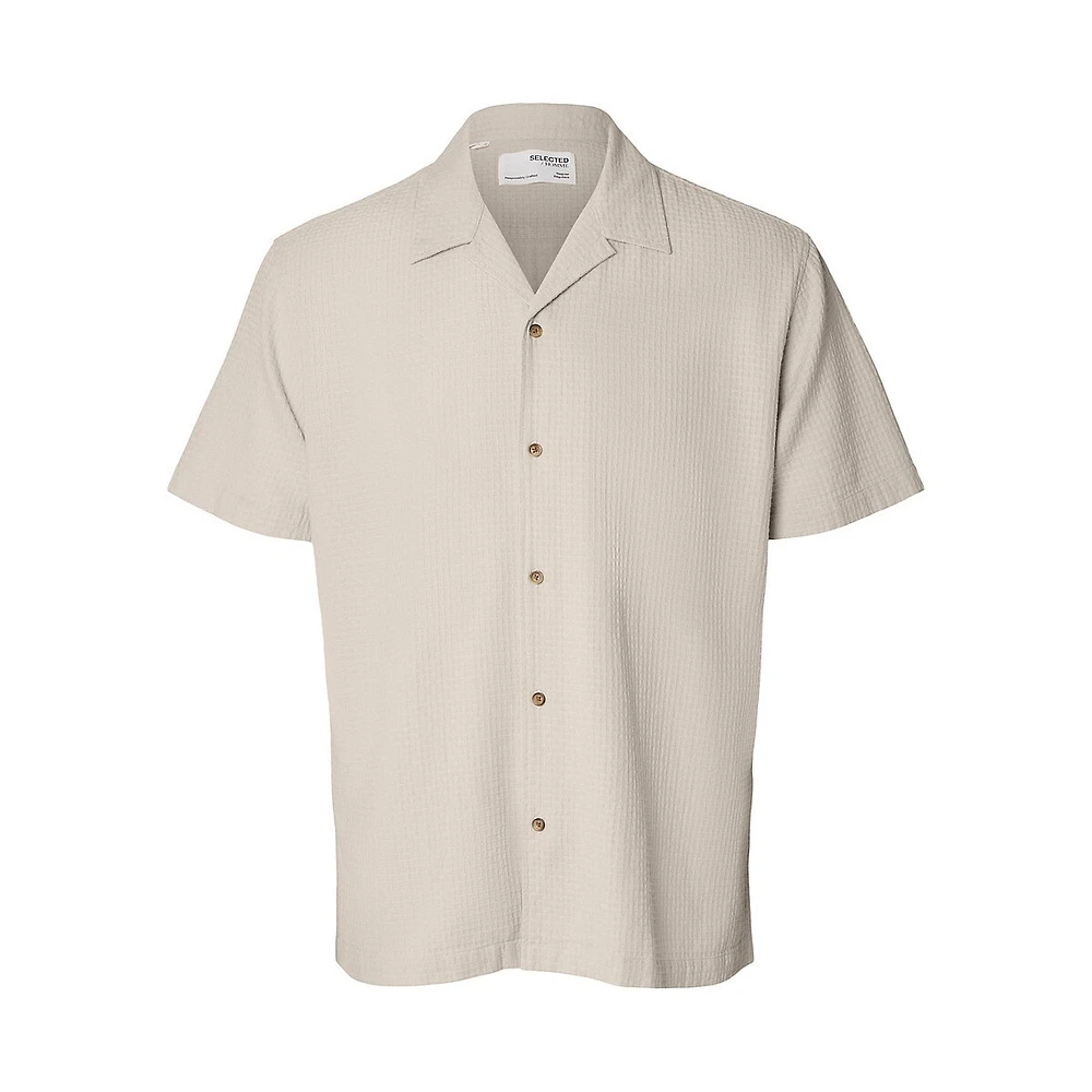 Textured Organic Cotton Resort Shirt