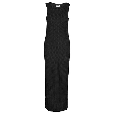 Dinah Sleeveless Lace-Stripe Maxi Dress