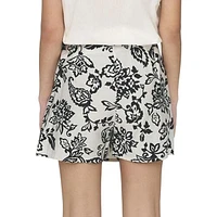 Kiera Side-Tie Floral Skort