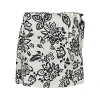 Kiera Side-Tie Floral Skort