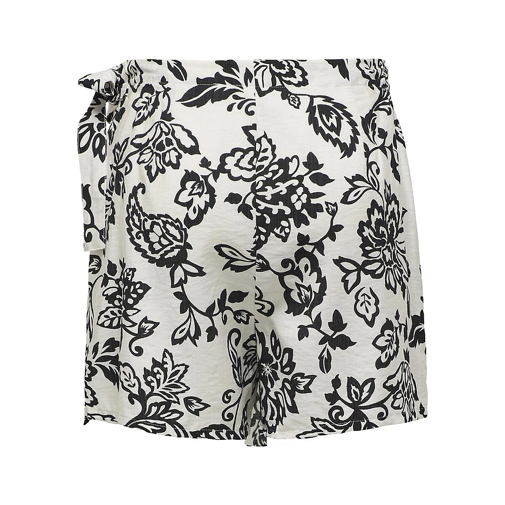 Kiera Side-Tie Floral Skort
