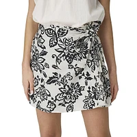 Kiera Side-Tie Floral Skort