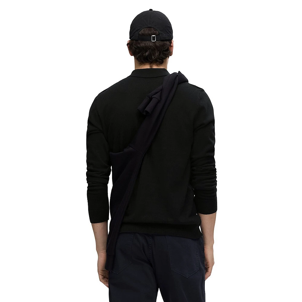 Berg Zip-Neck Long-Sleeve Polo Pullover