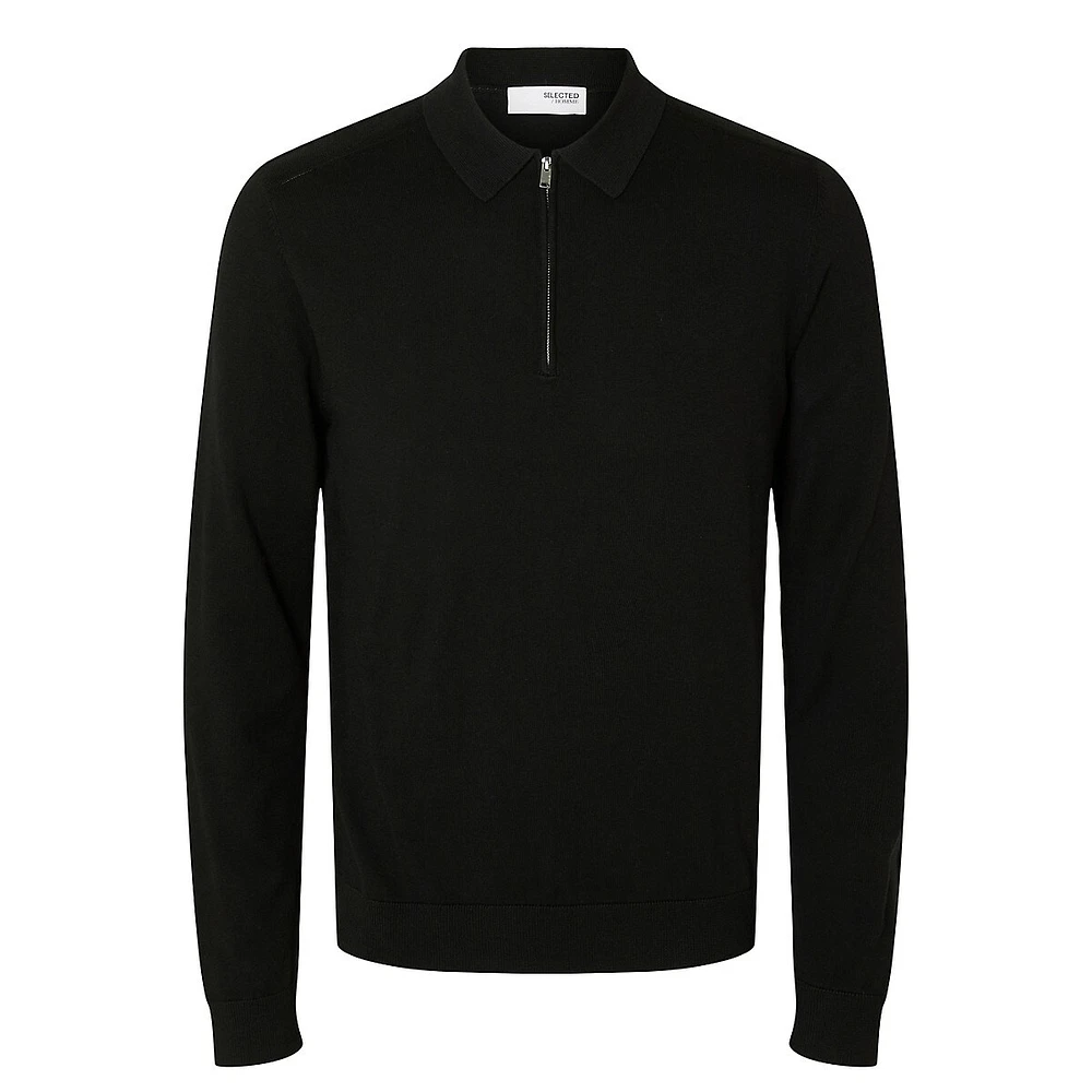 Berg Zip-Neck Long-Sleeve Polo Pullover