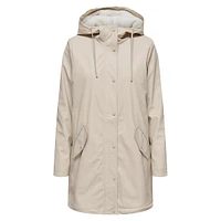 Faux Shearling-Lined Raincoat