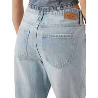 Frilla High-Waist Wide-Leg Destructed Jeans