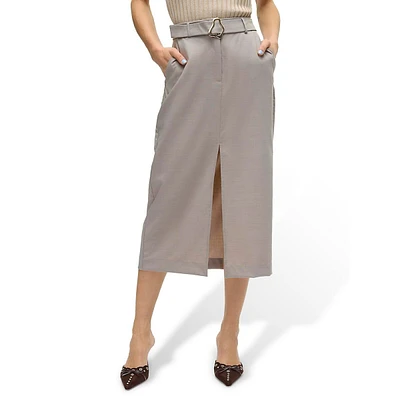 Front-Slit Pencil Skirt
