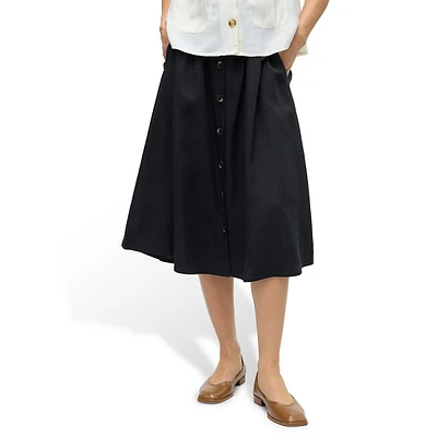 Kellin Button-Front Midi Skirt