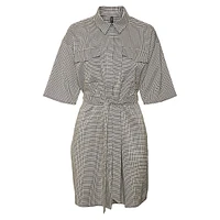 Sisse Check-Print Shirtdress