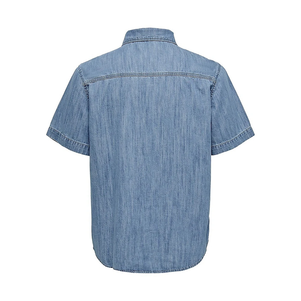 Steen Short-Sleeve Denim Shirt