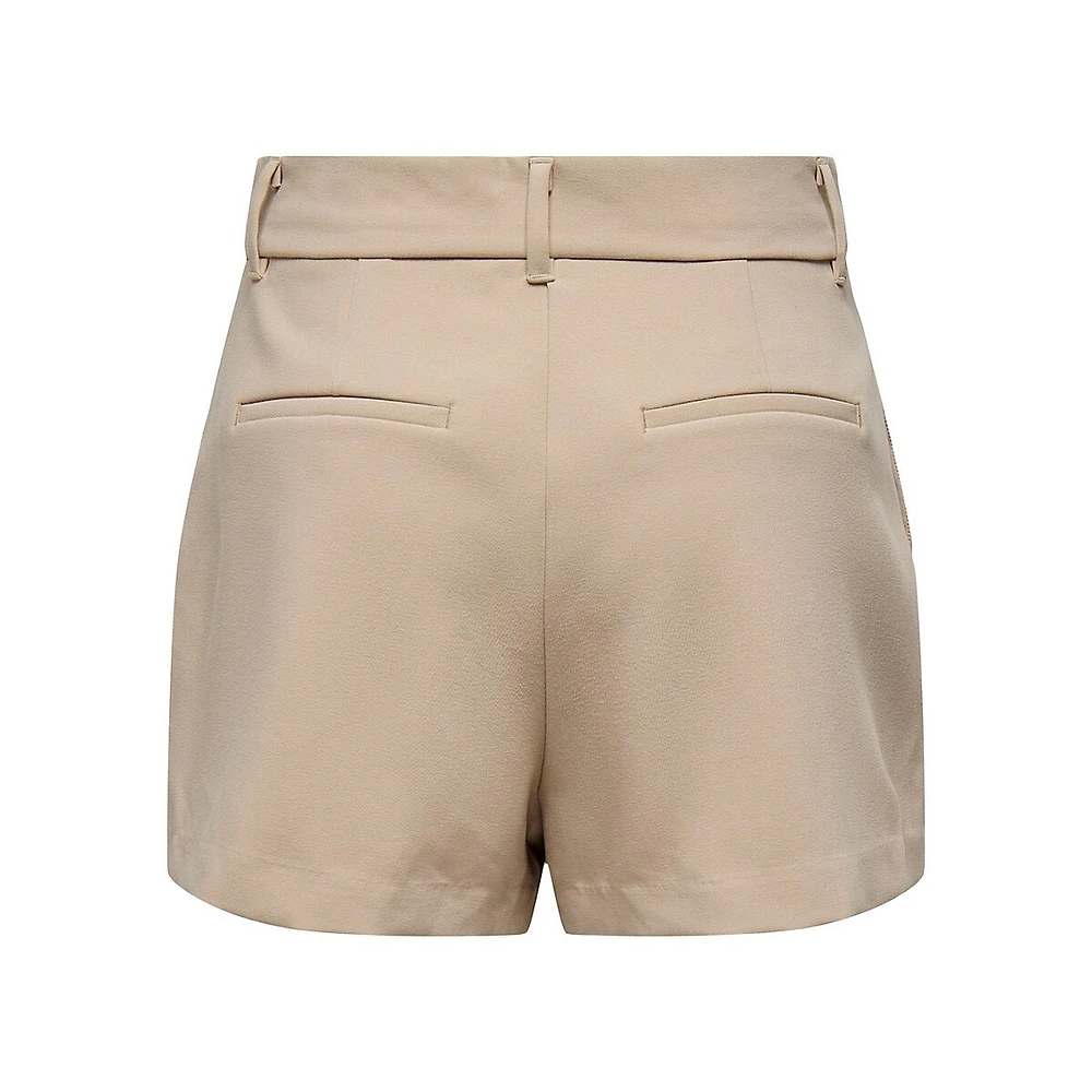 High-Waist Pleated Shorts