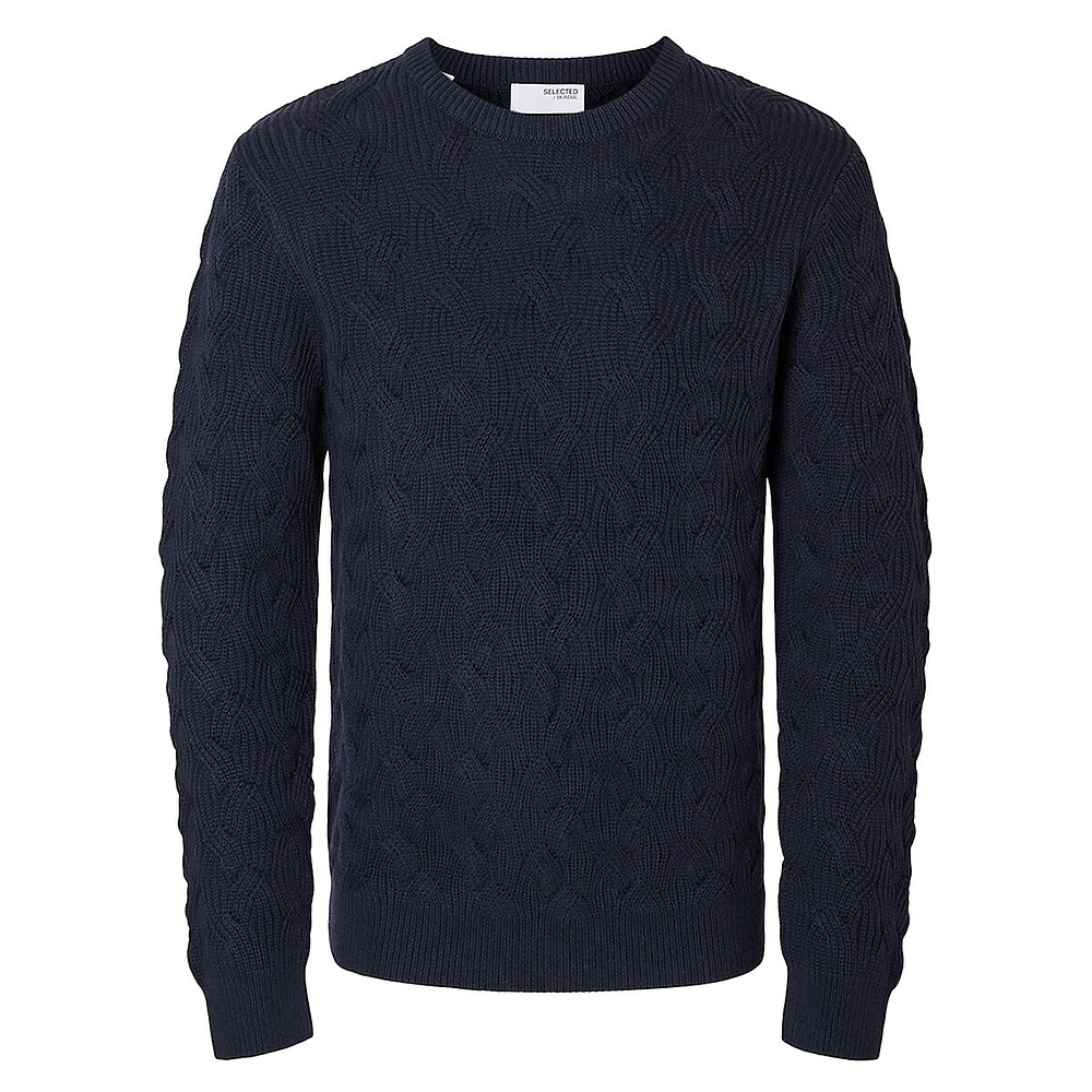 Callis Cable-Knit Crewneck Sweater