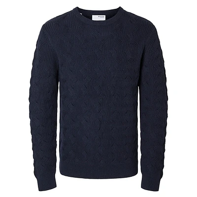 Callis Cable-Knit Crewneck Sweater