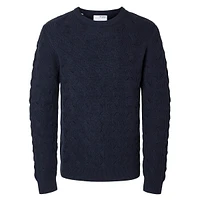 Callis Cable-Knit Crewneck Sweater