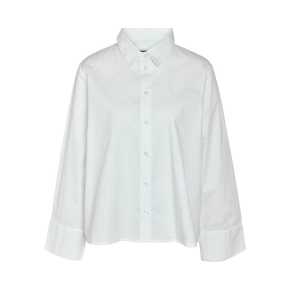 Grid Wide-Sleeve Shirt