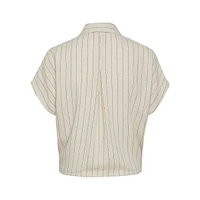 Vinsty Knotted Pinstriped Shirt