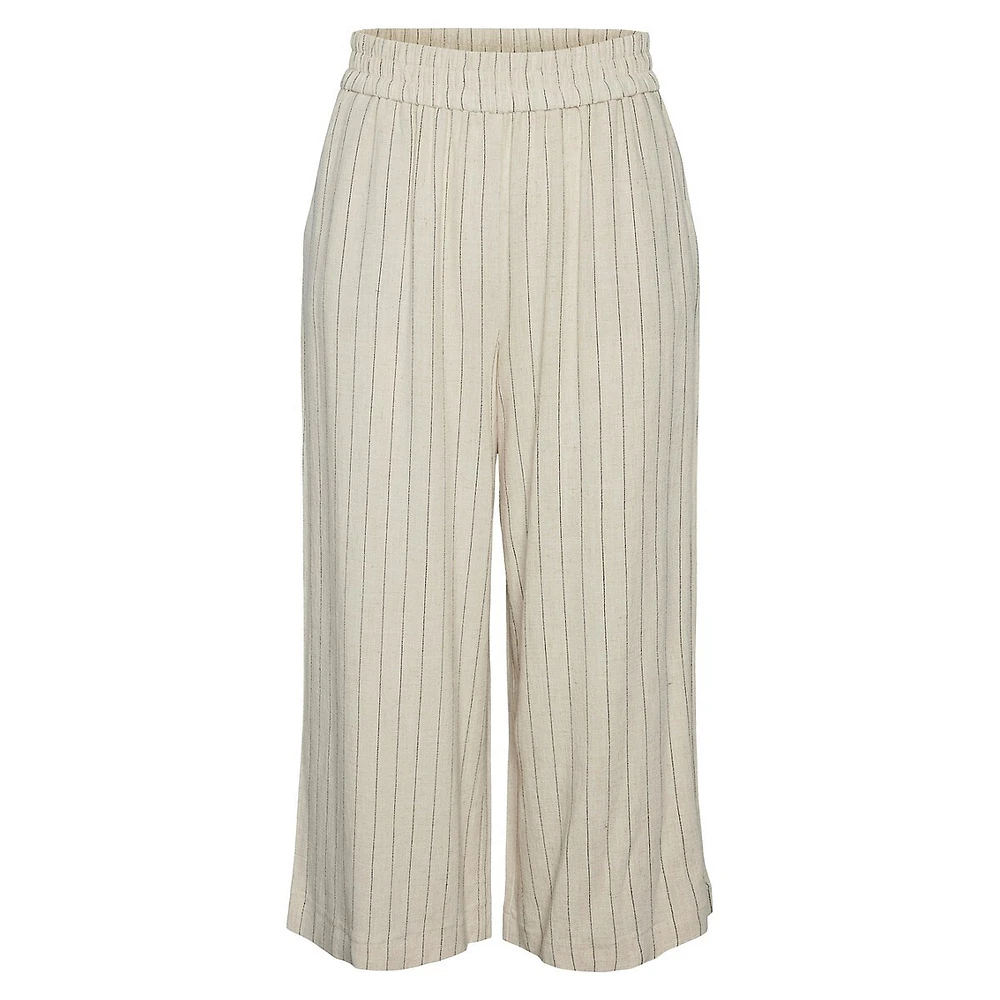 Vinsty High-Waist Pull-On Culottes