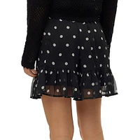 Polka Dot Pull-On Skirt