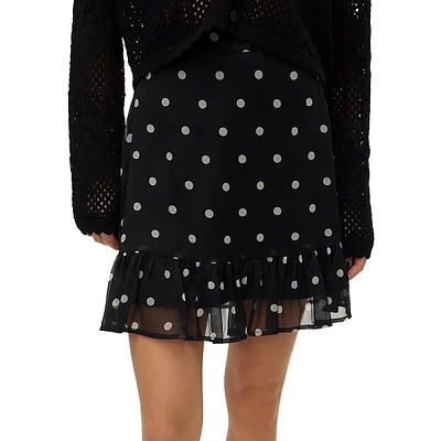 Polka Dot Pull-On Skirt