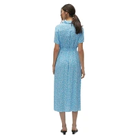 Floral Midi Shirt Dress