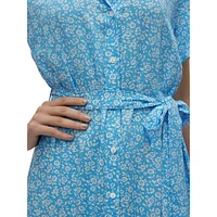 Floral Midi Shirt Dress
