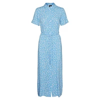 Floral Midi Shirt Dress