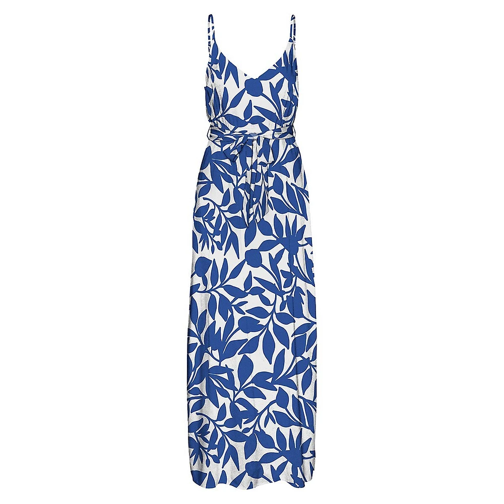 Easy Joy Print Sleeveless Maxi Dress