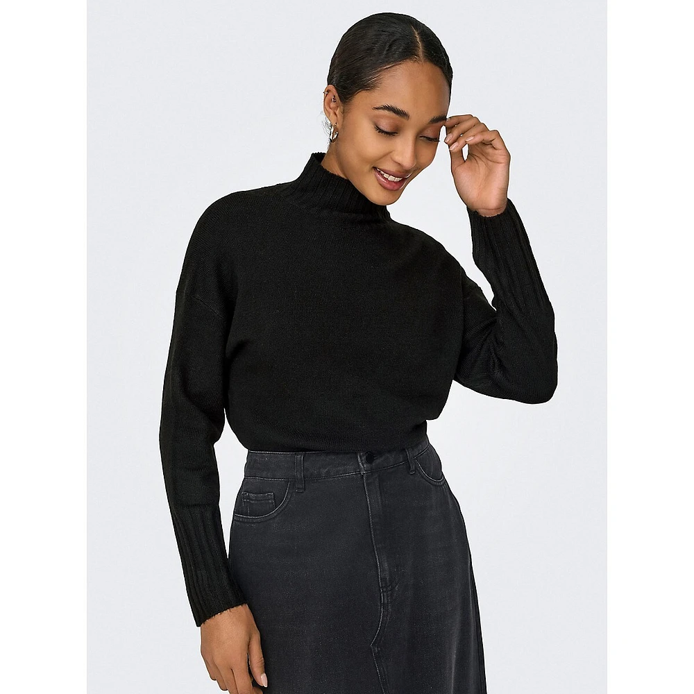 Gabriel Drop-Shoulder Mockneck Sweater