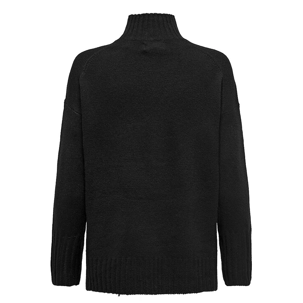 Gabriel Drop-Shoulder Mockneck Sweater