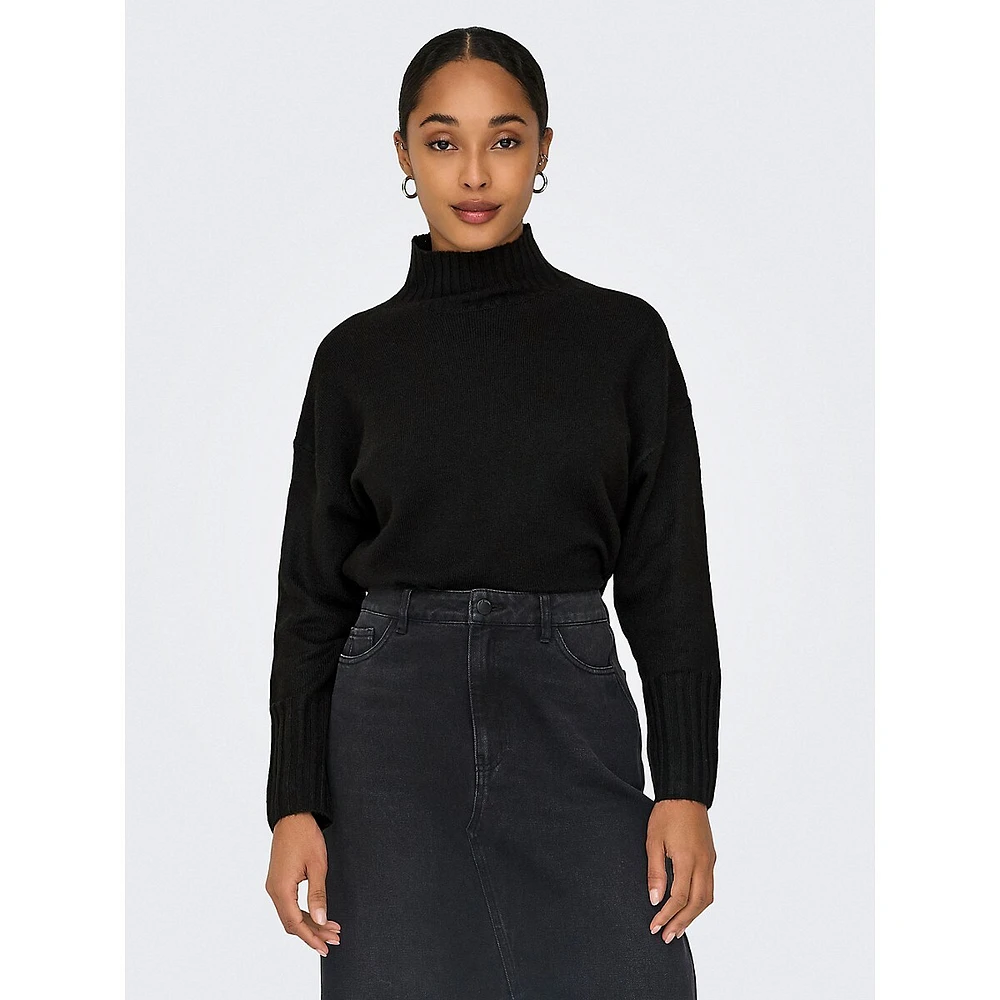 Gabriel Drop-Shoulder Mockneck Sweater