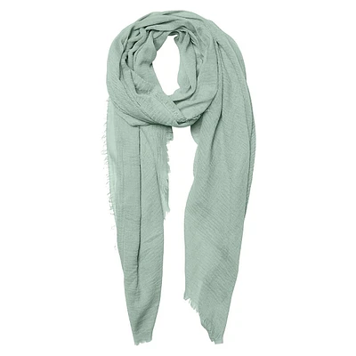 Textured Raw-Edge Scarf