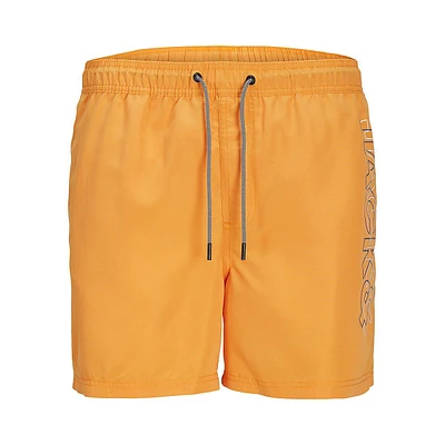 Double-Logo Drawstring Swim Shorts