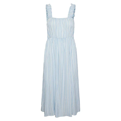 Alvina Striped Midi Dress