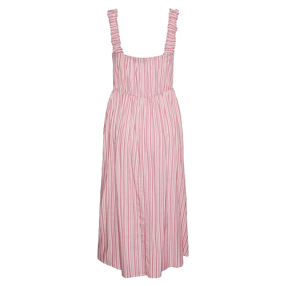 Alvina Striped Midi Dress