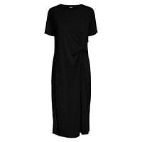Anora Knotted Midi T-Shirt Dress