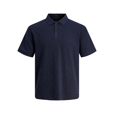 Cliff Textured-Knit Polo Shirt