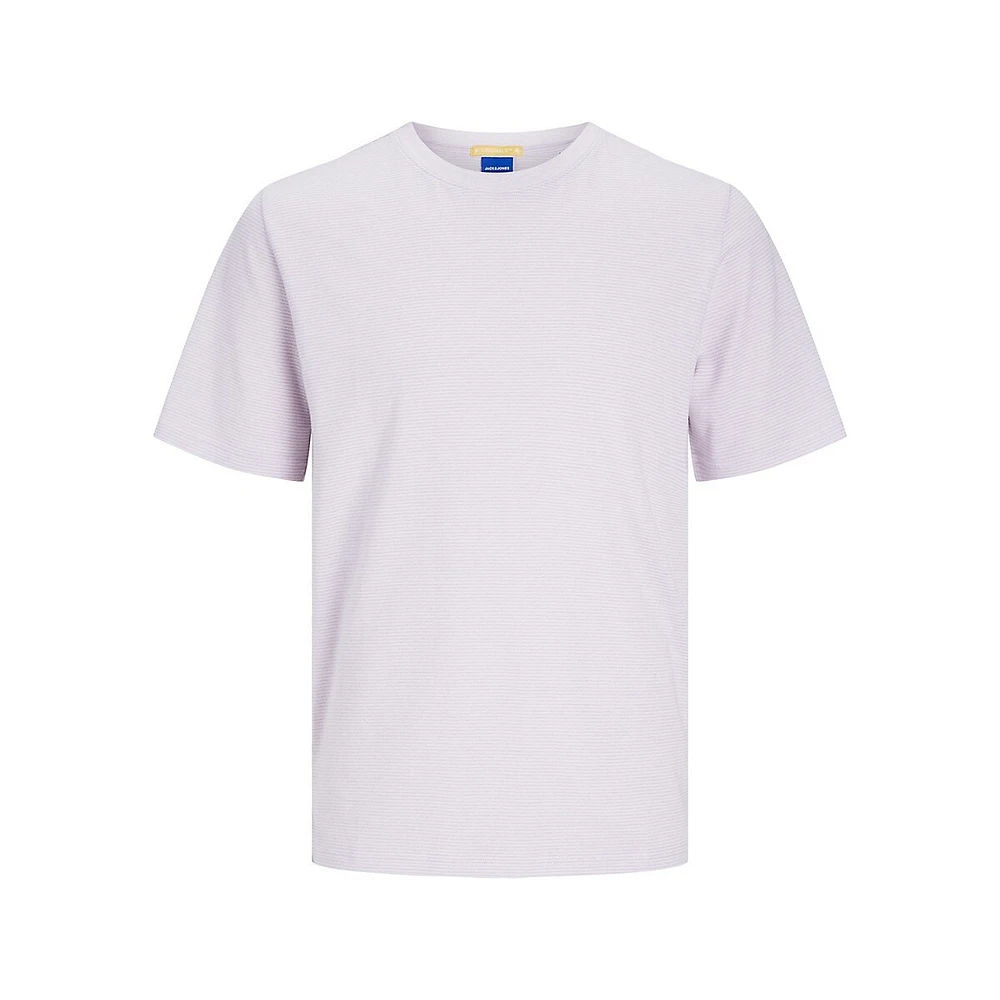 Marbella Fine-Stripe Crewneck T-Shirt