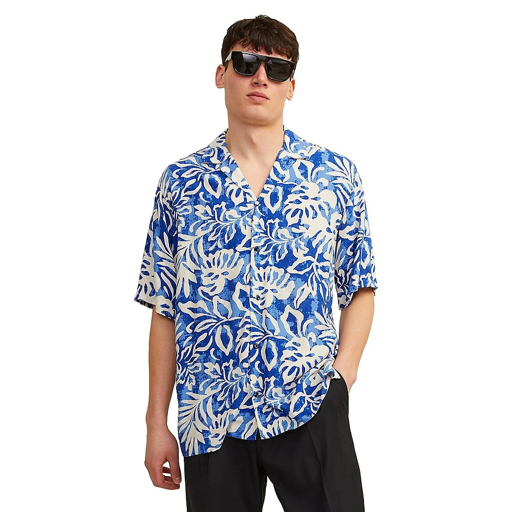 Blur Exton Relaxed-Fit Print Short-Sleeve Shirt