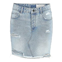 Millie Distressed Denim Mini Skirt