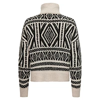 Après-Ski Quarter-Zip Patterned Sweater