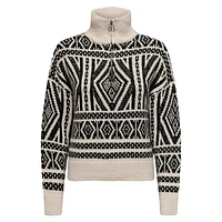 Après-Ski Quarter-Zip Patterned Sweater