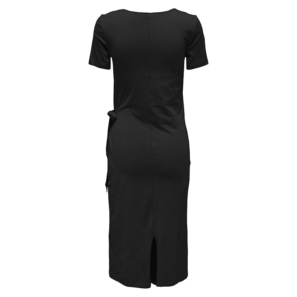 Side-Tie Organic Cotton Dress