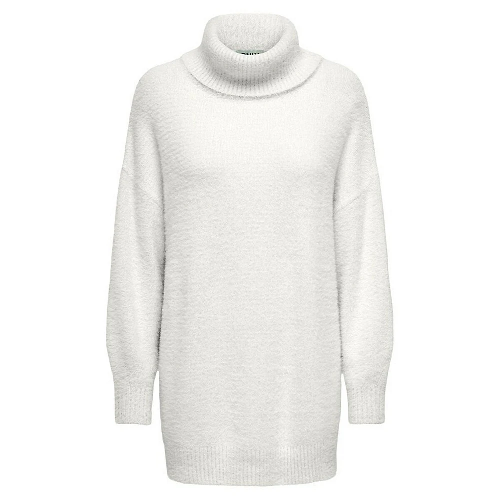 Eyelash Roll-Neck Sweater