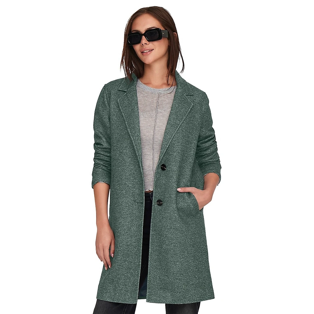 Sedona Two-Button Mélange Lapel Coat