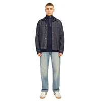Mockneck Quarter-Zip Rib-Knit Pullover
