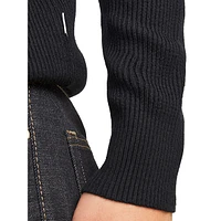 Quarter-Zip Rib-Knit Pullover