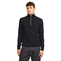 Quarter-Zip Rib-Knit Pullover