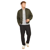 Mockneck Quarter-Zip Rib-Knit Pullover